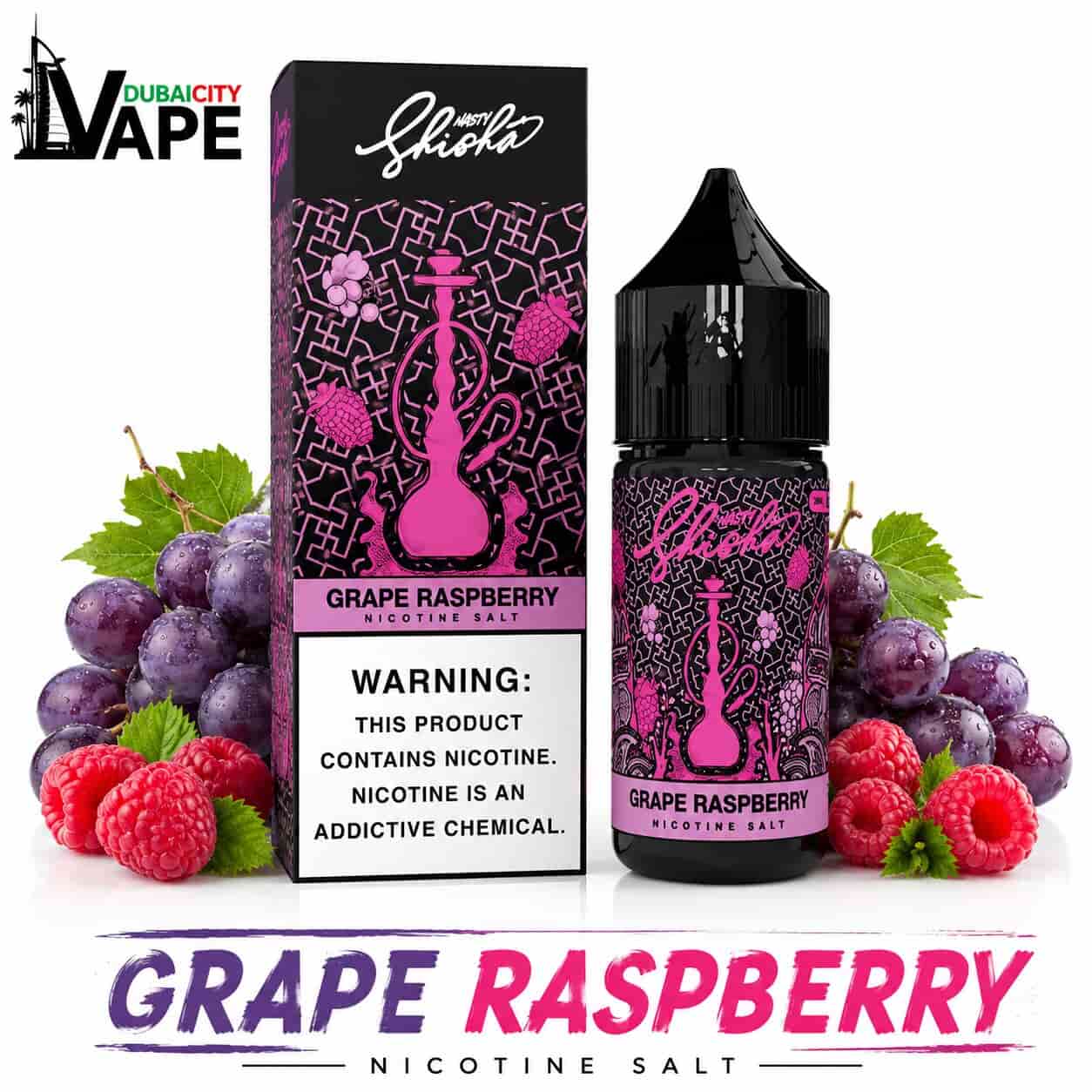 Grape Raspberry by Nasty Shisha Nicotine Salt – 30ml UAE Grape Raspberry by Nasty Shisha Nicotine Salt – 30ml UAE