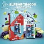 ElfBar TE6000 Puffs Disposable Grape Honeydew in UAE