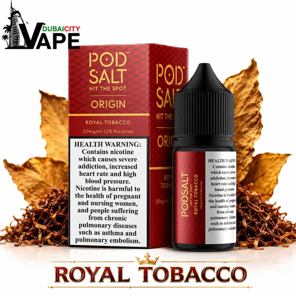 POD SALT ORIGIN Royal Tobacco - 30ml UAE POD SALT ORIGIN Royal Tobacco - 30ml UAE