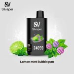 Silvaper 24000 Puffs Disposable Vape Lemon Mint Bubblegum in Dubai