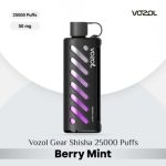 Vozol Gear Shisha 25000 Puffs DTL Disposable Pod Berry Mint in Dubai