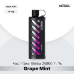 Vozol Gear Shisha 25000 Puffs DTL Disposable Pod Grape Mint in Dubai