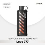 Vozol Gear Shisha 25000 Puffs DTL Disposable Pod Love 777 in UAE
