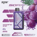 Zgar Sorna Boost 50000 Puffs Disposable Vape Grape Ice in UAE