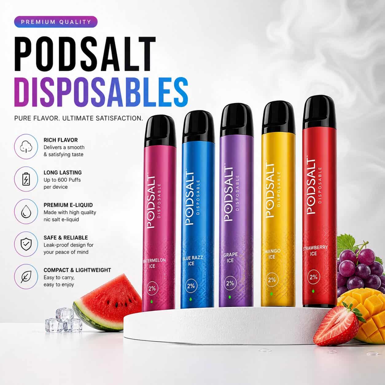 PodSalt Disposables Category Banner VapeDubaiCity